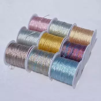 1 рулон 3/6/9/12 нитей DIY золотые серебряные нити DIY ювелирные аксессуары восковая линия плетеная нить для вышивания