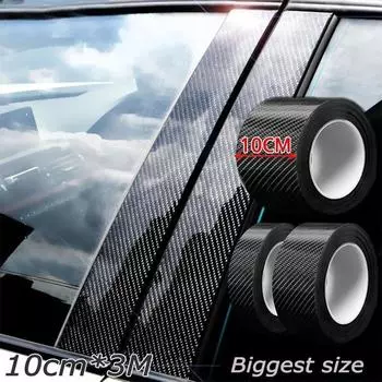 1 рулон 3D автомобильная наклейка из углеродного волокна, боковое зеркало на пороге автомобиля, лента против царапин, водостойкая защитная пленка, защитная пленка для самостоятельного изготовления пасты
