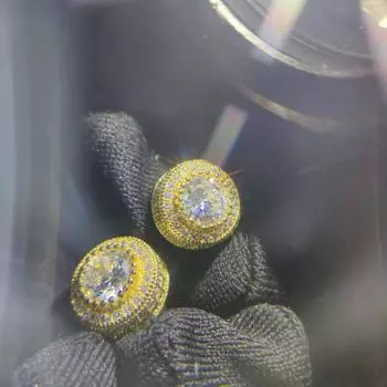 1 Set Anting-Anting Kancing Emas 18K untuk Wanita Anting-Anting Kecil Mini Anting-Anting Tindik Perhiasan Brincos Arete De Mujer YELLOW