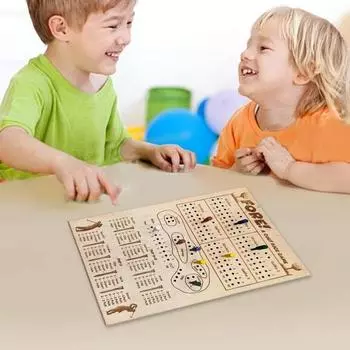 1 Set Golf Dice Board Game Portable Travel Golf Wooden Board Toy Kids