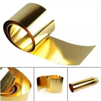 1 шт. 0,01-0,3 мм x 10-200 мм x 1000 мм латунная металлическая тонкая листовая фольга толщиной 0,01-0,3 мм 0.1x10x1000mm 1pcs