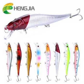 1 шт. 11,5 см/13,6 г HENGJIA пластиковая приманка для ловли гольяна, приманка для щуки, рыболовные снасти