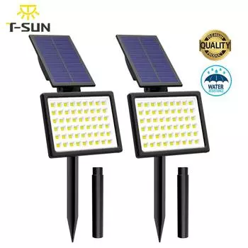 1 шт/2 шт 50/54LED регулируемый солнечный светильник уличный водонепроницаемый солнечный прожектор солнечный садовый светильник солнечный настенный светильник для сада Cold White
