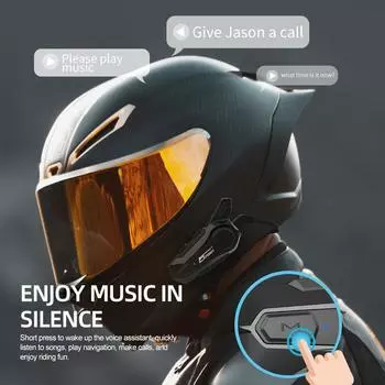 1 шт./2 шт. Bluetooth Intercom мотоциклетный шлем bluetooth гарнитура для 2 мотоциклистов intercomunicador Moto Interphone гарнитура беспроводная
