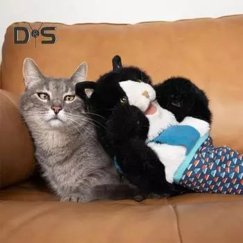 1 шт/2 шт кошка кукла борец игрушка интерактивные мягкие игрушки ручная кукла с жесткой подкладкой для безопасной игры кошка кукла борец игрушка для борьбы от скуки 1pc