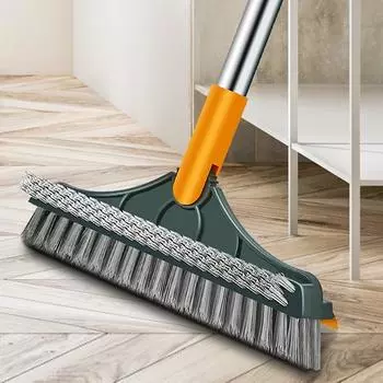 1 шт. 2 в 1 щетка для шлифовки пола для ванной, плитки, щетка для шлифовки пола, поворотная удлинительная головка 180, щетка для затирки швов 38*8,3 дюйма зелёный