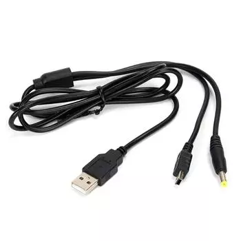 1 шт. 2 в 1 USB 2.0 кабель для передачи данных зарядное устройство для PSP 1000 2000 3000 1Pc
