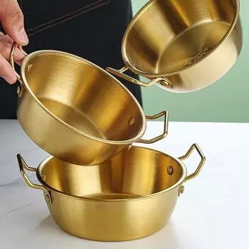 1 шт. 304 нержавеющая сталь корейская кухня миска с ручкой миски для риса соус приправа блюдо сервировочная миска кухонная посуда