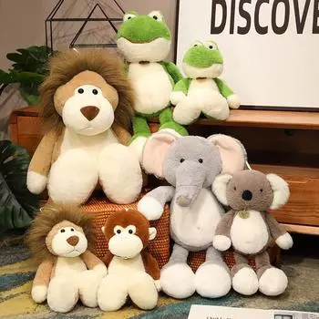 1 шт., 35/50/70 см, милый слон, лев, лягушка, обезьяна, коала, Peluche, игрушки, милые лесные животные, подушка, мягкая кукла для маленьких детей 35cm