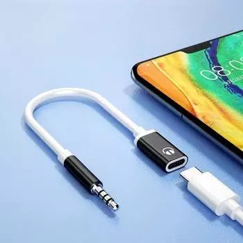 1 шт. 3,5 мм штекер на гнездо Type-C для наушников Aux кабель-конвертер Type-C на плоские наушники с круглой головкой адаптер кабель серебряный