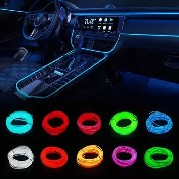 1 шт. 3 м синий светодиодный светильник для салона автомобиля USB-источник питания