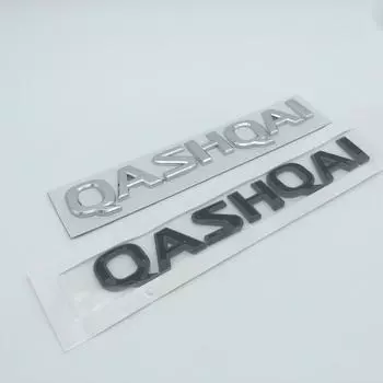 1 шт., 3D ABS QASHQAI, автомобильные буквы, задний багажник, наклейки, эмблема, значок, наклейка, автоаксессуары серебряный