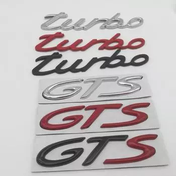 1 шт., 3D металлические турбо GTS, автомобильные крылья, эмблема, боковой задний багажник, хвост, значок, наклейки, Стайлинг, автоаксессуары для багажника внедорожника turbo чёрный