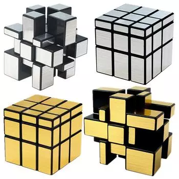 1 шт. 3x3x3 волшебные зеркальные кубики с литым покрытием, головоломка, профессиональная скорость, золотой серебряный магический куб, магическое образование, декомпрессионная забавная игрушка золотистый