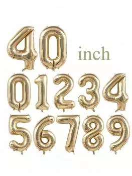 1 шт. 40 дюймов с номером баллона для Verjaardagsfeestje, afstudeerfeest, babyshower, фотокабины-achtergrond, Kerstmis 0&Other