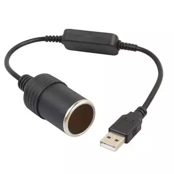 1 шт. 5 В 2 А USB на 12 В автомобильный штекер USB-адаптер для прикуривателя, конвертер, автомобильные электронные аксессуары чёрный