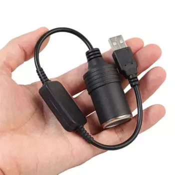 1 шт. 5 В USB до 12 В гнездо прикуривателя USB адаптер прикуривателя конвертер аксессуары для автомобильной электроники чёрный