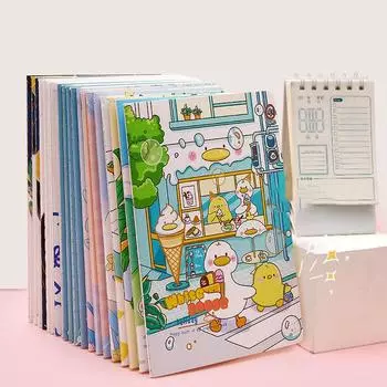 1 шт. A5 корейский милый мультяшный блокнот Kawaii с горизонтальной линией и внутренней страницей, журнал для девочек, канцелярские принадлежности, школьные принадлежности, офисные аксессуары