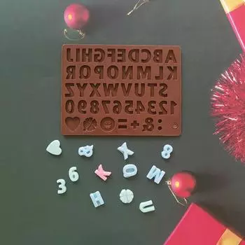 1 шт. Английский буквенный силиконовый формочка для конфет, печенья, желе, льда, выпечки, декора торта, мыла, свечей, формы для изготовления