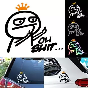 1 шт., автомобильная мультяшная JDM, забавная светоотражающая виниловая наклейка на средний палец, наклейка на мотоцикл, Стайлинговый декор, внешние аксессуары чёрный