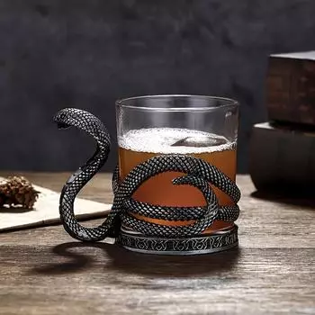 1 шт. Бокал для вина, древнеегипетский бокал для ликера Lucky Cobra, светильник, роскошный бессвинцовый хрустальный стеклянный бар, бизнес-подарок, изысканное украшение на Хэллоуин