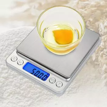 1 шт. Цифровые кухонные весы, пищевые весы из нержавеющей стали, от 0,1 г до 6,61 фунта, высокоточное взвешивание, весы для выпечки с ЖК-дисплеем, весы для домашней кулинарии и ювелирных изделий