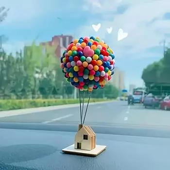 1 шт. деревянное украшение для дома из воздушных шаров - коллекционные фигурки ручной работы, многокомнатное украшение, подходит для использования в помещении и на открытом воздухе 1pc
