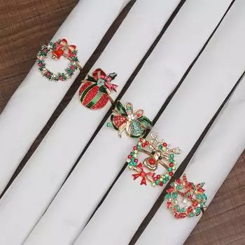 1 шт. держатель для салфеток, свадебное кольцо для салфеток, рождественский держатель для салфеток, украшение стола