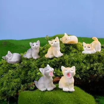 1 шт. DIY микропейзаж домашний декор смоляной кошачий орнамент фигурка котенка животное миниатюрный сказочный сад кукольный домик украшение