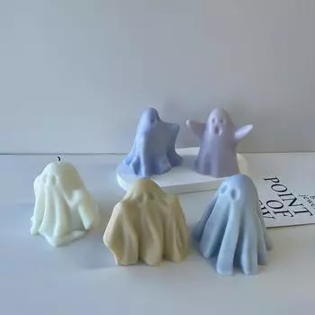 1 шт. DIY призрак свеча силиконовые формы вечерние праздничные украшения смола бетонная штукатурка форма для мыла