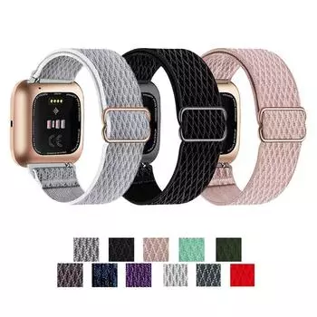 1 шт. для Fitbit Versa ремешок для часов пряжка эластичный ремешок для часов браслет нейлоновый спортивный ремешок мягкий регулируемый