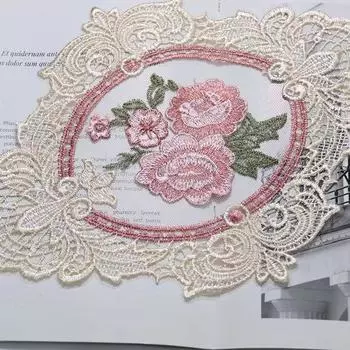 1 шт. для обеденного стола, подставка для столовых приборов с вышивкой, европейский стиль, кружевная изоляционная пластина, коврик против ожогов, подставки для стола