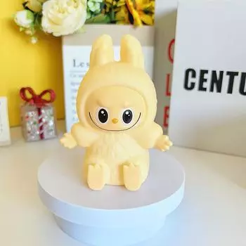1 шт. Домашний Автомобильный Декор Модель Labubu The Monsters Ночник Мультяшная Смола Детская Игрушка Кукла Прикроватная Светодиодная Лампа Подарки на День Защиты Детей