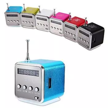 1 шт. FM портативное мини-радио Micro Treble Bluetooth портативное голосовое для компьютера, мобильного телефона, поддержка музыки в формате MP3, карта Micro TF USB синий