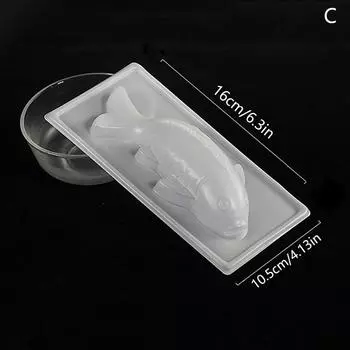 1 шт. Форма для рыбы 3D Koi Fish Shape Пластиковые формы для торта, шоколада, желе, мыла, формы для выпечки C