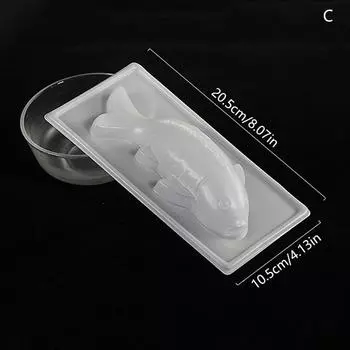 1 шт. Форма для рыбы 3D Koi Fish Shape Пластиковые формы для торта, шоколада, желе, мыла, формы для выпечки C