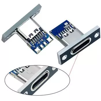 1 шт. гнездовой разъем типа C, разъем для зарядки, разъем USB 3,1 типа C с крепежной пластиной