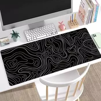 1 шт. игровой коврик для мыши большой коврик для клавиатуры 60*30 см топографический коврик для мыши черно-белый коврик для мыши для клавиатуры с анти-скользящим покрытием