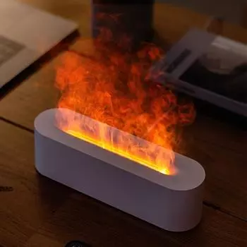 1 шт. Имитация пламени ароматерапевтическая лампа, 5,07 унций USB блок питания RGB свет таймер увлажнитель для спальни офис очистка воздуха украшение