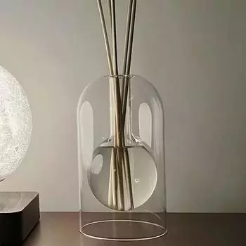 1 шт. Элегантный стеклянный флакон-диффузор для ароматерапии - декоративная ваза для ароматизаторов для дома без запаха для тростника