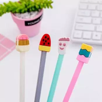 1 шт. Kawaii креативное мороженое студенческая детская гелевая ручка канцелярские принадлежности милые милые