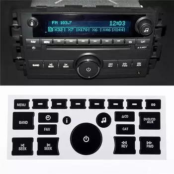 1 шт., комплект для ремонта кнопок радиоприемника, наклейка для Chevrolet Silverado Cadillac Tahoe Escalade Buick Enclave GMC Acadia GM транспортных средств