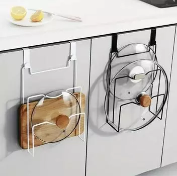 1 шт., кухонная рамка для крышки кастрюли, бытовая стойка для досок, настенная многослойная разделочная доска, держатель для хранения, без сверлильного отверстия