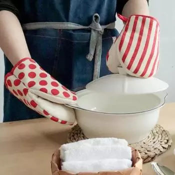 1 шт. кухонные хлопковые перчатки для духовки, предохраняющие от ожогов, прихватки, в форме утконоса, хлопковые перчатки, держатель для подноса, миски, зажим для духовки