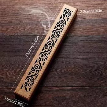 1 шт., курильница из натурального бамбука с подкладкой-деревянная коробка для ароматерапии для хранения и сжигания благовоний L
