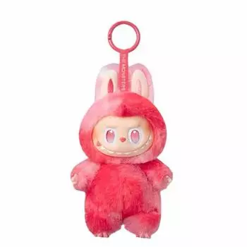 1 шт. Лабубу 3.0 из ткани, игрушка-вешалка, брелок, плюшевая игрушка, подарок на детский праздник, плюшевая игрушка, подарок-сюрприз красный