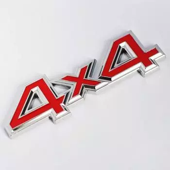 1 шт., металлическая 3D 4x4 автомобильная наклейка, 4 эмблемы привода, значок для JEEP Patriot Wrangler Grand Cherokee, компас для Prado, Стайлинг автомобиля красный