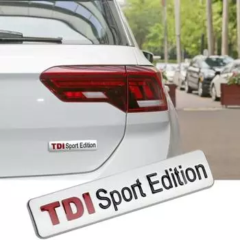 1 шт. металлический 3D TDI Sport Edition логотип значок багажника автомобиля задняя наклейка эмблема наклейка авто аксессуары серебряный