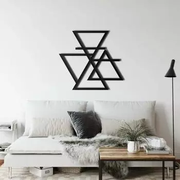 1 шт. Металлический настенный декор Four Elements – стильное настенное искусство для украшения дома и интерьера, элегантные железные акцентные элементы светло-серый