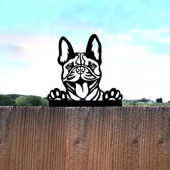 1 шт. Металлический садовый колышек Ultimate Dog Steel Silhouette - идеальное украшение на открытом воздухе и подарок на день рождения светло-серый